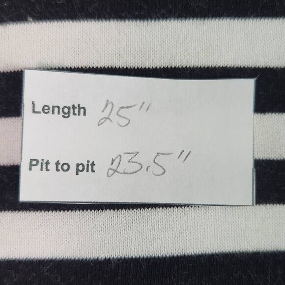 Black and White Stripe Classic Striped Oversized Crewneck Size Small - Picture 9 of 9